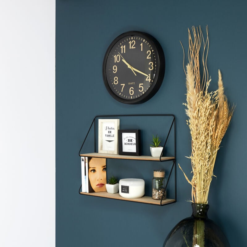 Etagère murale double ronde