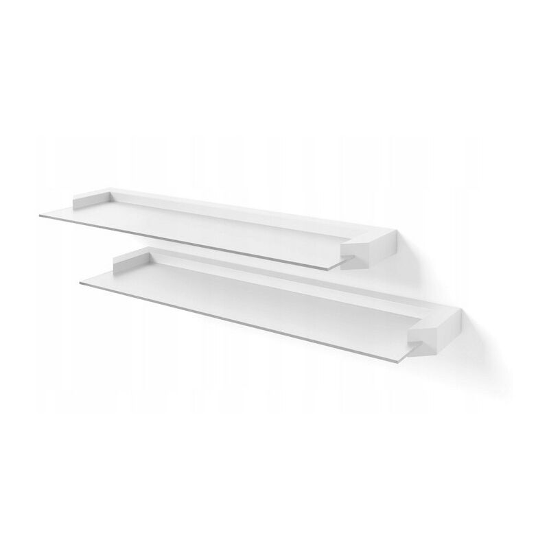 Bb-loisir - Etagère murale lot de 2 couleur blanc 60x3,7x19,5cm auris