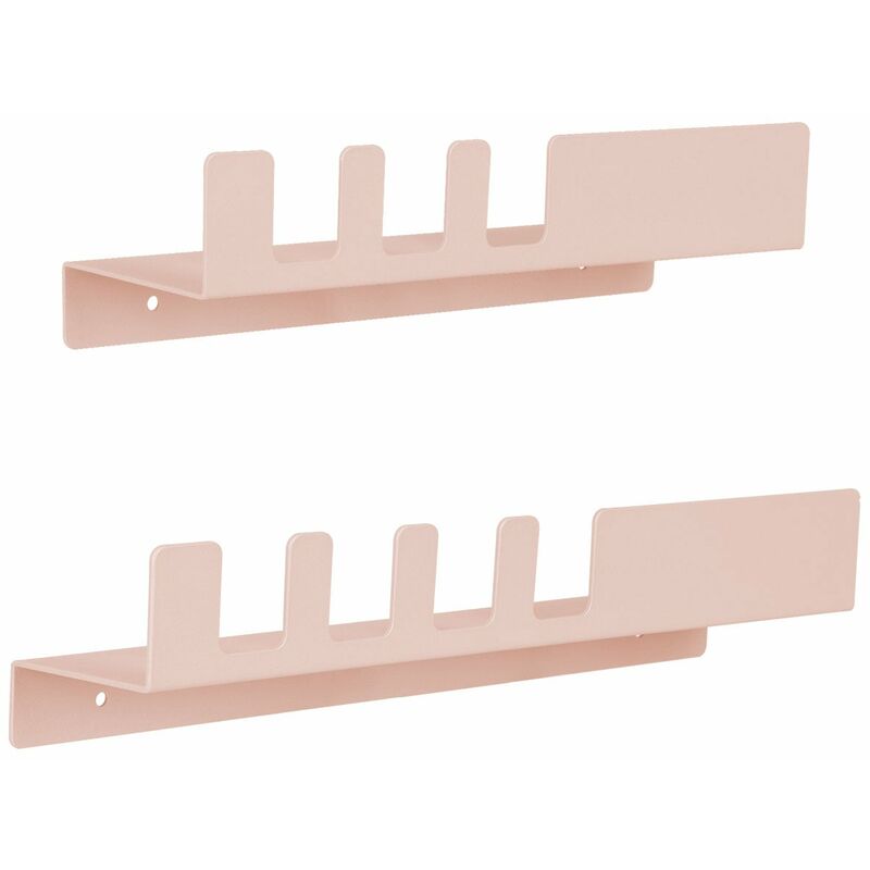 Casa Pura - tagère murale Métal Rose Lot de 2 30 x 8 x 8 et 36 x 8 x 8 Casa Pura - tagère murale Métal Rose Lot de 2 30 x 8 x 8 et 36 x 8 x 8