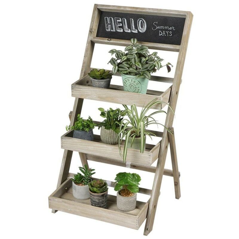 Etagère pour plantes 3 niveaux avec ardoise