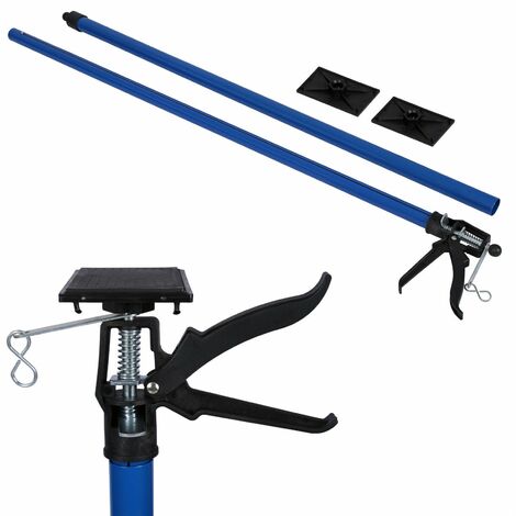 Étai de soutien support de plafond tige télescopique barre acier 115-290cm 30 kg bleu