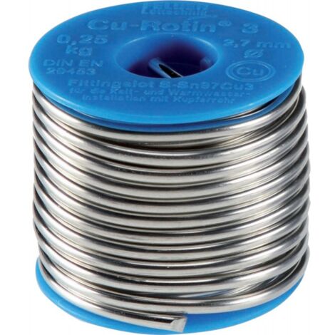 Étain pour soudure raccords eau potable ø cu-rotin3 s-sn97Cu3 250 g