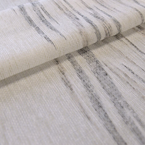 Etamine avec rayures discontinues jacquard Gris clair 1.5 m