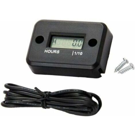 étanche Affichage LCD Compteur horaire numérique Minuterie de jauge pour Quad Moto Motoneige motocross pit bike tondeuse à gazon tracteur camion