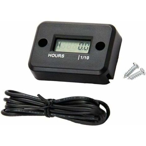 étanche Affichage LCD Compteur horaire numérique Minuterie de jauge pour Quad Moto Motoneige motocross pit bike tondeuse à gazon tracteur camion