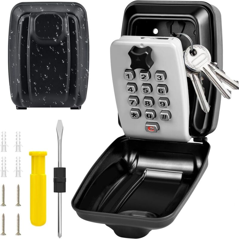 KZQ - Etanche Boite à Clés Sécurisée Boite a Clefs Murale Coffre Clef Exterieur Boitier Clefs Securise Coffre Fort a Clef Mural Key Safe Box