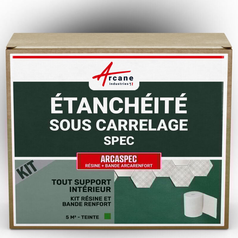 Arcane Industries - tanchéité douche salle de bain sous carrelage et béton ciré kit - 5 m²