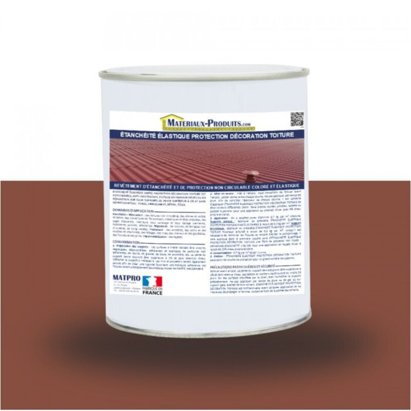 Etanchéité Elastique Protection Décoration Toiture - 20 Kg Rouge Tuile Matpro