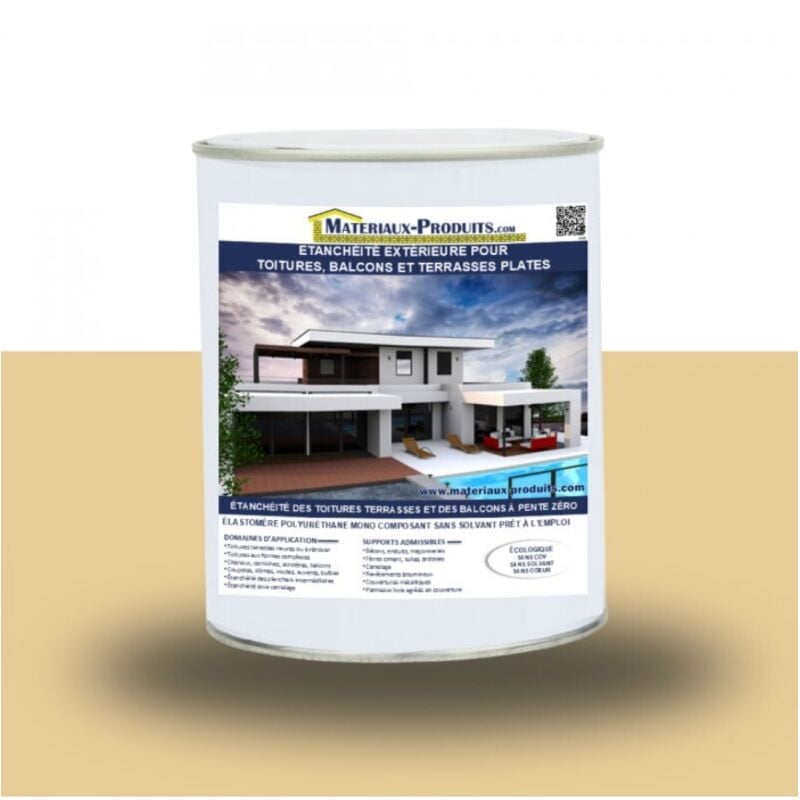 Matpro - Etanchéité Extérieure pour Toitures, Balcons et Terrasses Plates - 1 Kg Sable