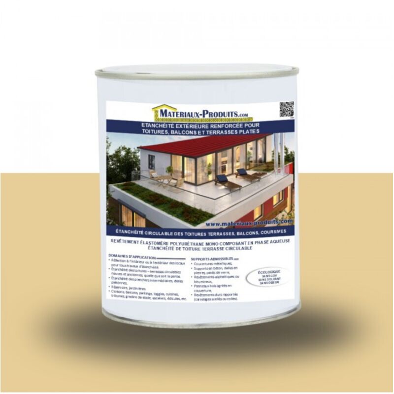 Etanchéité extérieure renforcée pour toitures, balcons et terrasses plates - 1 Kg Sable Matpro