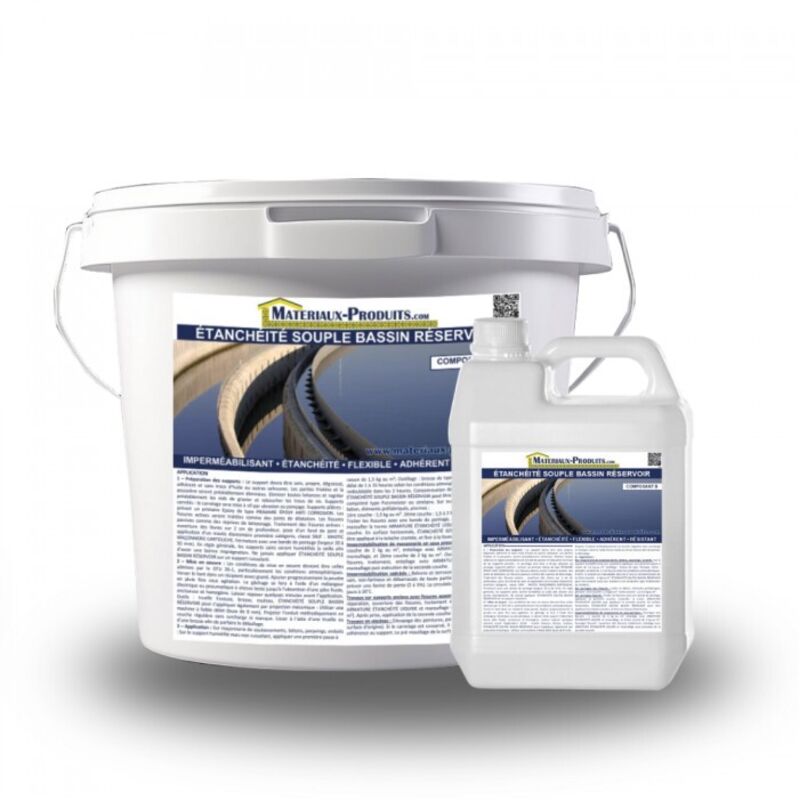 Matpro - Etanchéité souple bassin réservoir - 35 Kg Blanc