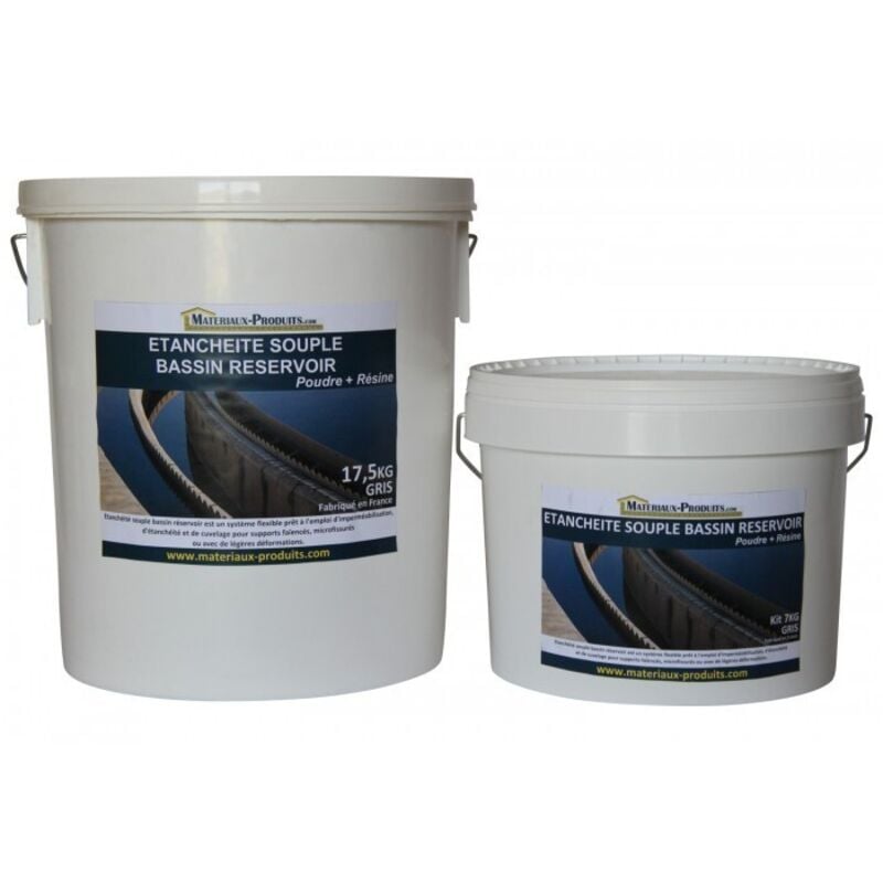 Matpro - Etanchéité souple bassin réservoir - 35 Kg Gris