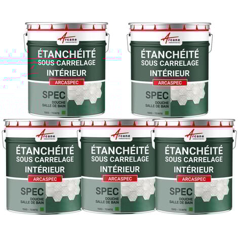 Etancheite sous carrelage douche salle de bain cuisine imperméabilisation placo SPEC - Offre Spéciale : 5 x 15 Kg  - ARCANE INDUSTRIES