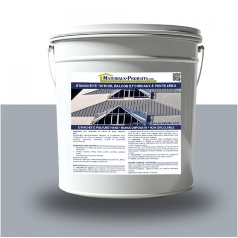 Etanchéité toiture, balcon et chenaux à pente zéro - 5 Kg Gris béton - MATPRO