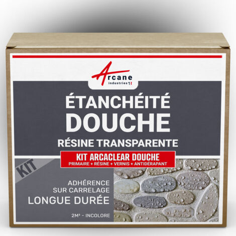 étanchéité transparente douche salle de bain sur carrelage en kit ARCANE INDUSTRIES  - Kit de 10m²