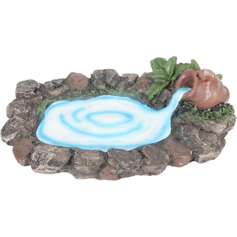 Étang de Roche de Jardin Féerique, étang Miniature de 6,5 Pouces, Accessoires de Jardin enchanté, étang à Poissons de Jardin Féerique Durable et
