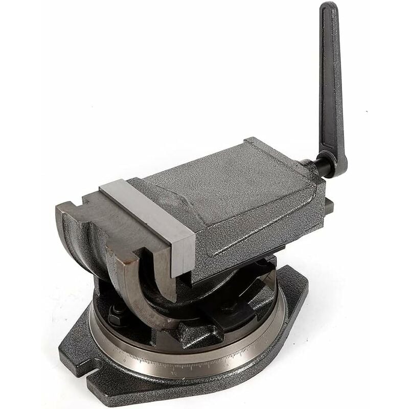 Gojoy - tau à 2 axes de précision de 5' avec support rotatif de table inclinable, enclume, plateau tournant, étau de banc, pince de serrage,