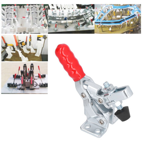 Étau à bascule GH-12050-U - Fixation rapide pour fraiseuse bois et gravure, avec manche plastique et capacité 150kg