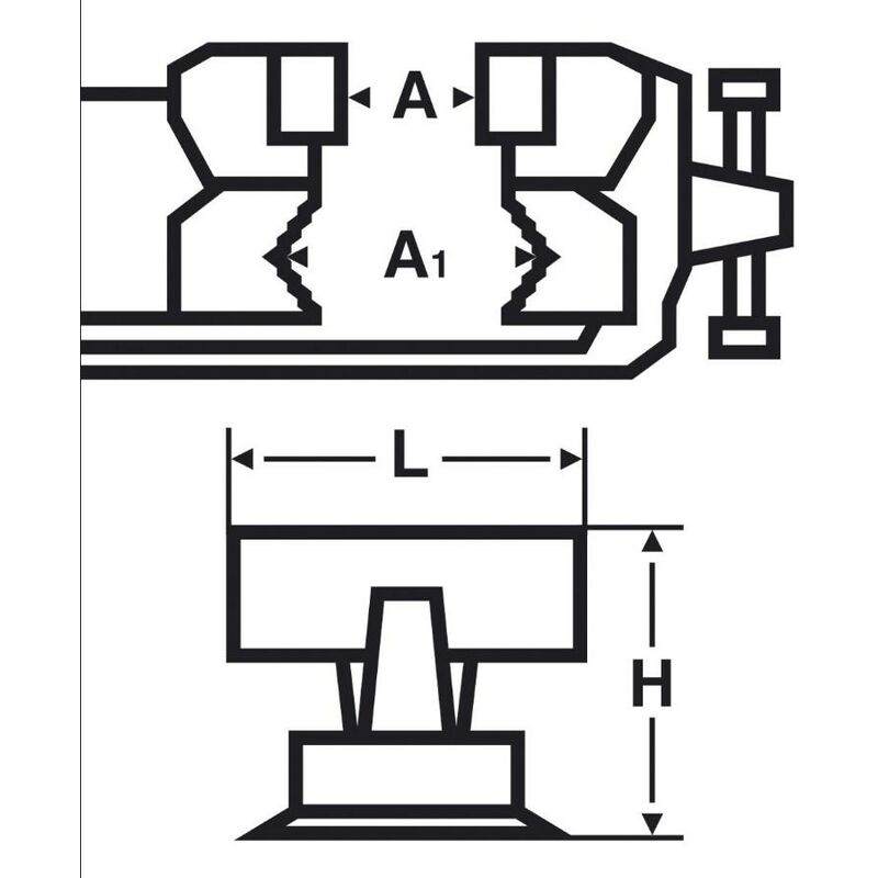 Virax - Etau à mors parallèles 105 mm - 200410