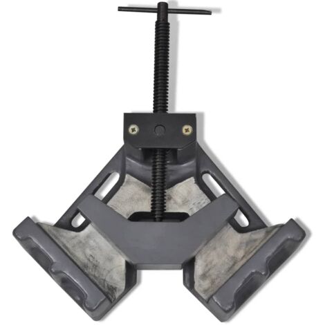 Vidaxl – Étau d'angle pour perceuse à colonne 115 mm – Largeur mâchoire 100 mm – Soudage et meulage à angle droit – Construction en fonte