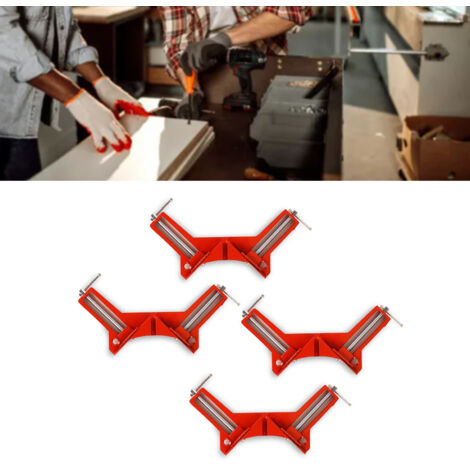 Étau d'angle en aluminium 90°, 4 pinces robustes pour assemblage de cadres et aquariums