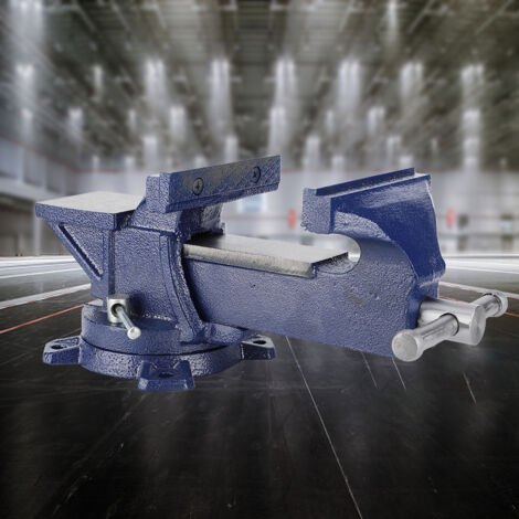 Étau de Banc 5" Base Pivotante 360° avec Enclume pour Serrage Robuste sur Établi