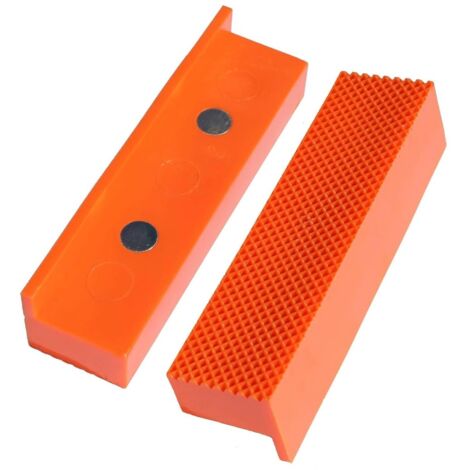 Etau de Banc Bande de Protection Magnétique Mâchoire, Mordaches Aimantées pour Etaux avec Rainures, Mors de Protection pour Etaux avec Aimants pour Étau d'Établi Fixations, Perceuses, 101 mm, 1 Paire