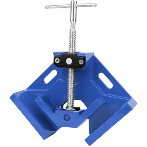 Étau de Menuiserie à Serrage Rapide avec Poignée en T et Angle Fixe 90° (Couleur Bleue)