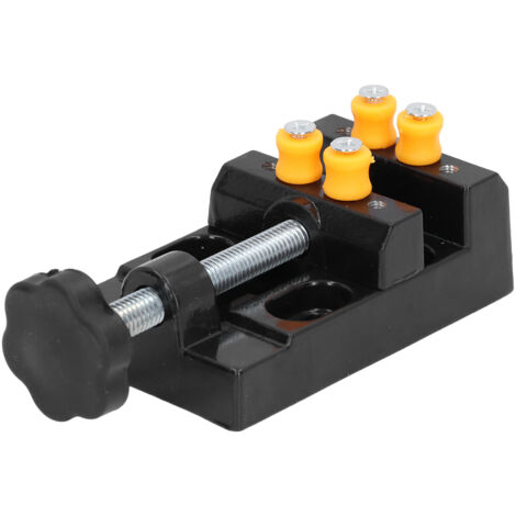 Étau de perçage en aluminium léger, serre-joint compact pour établi de bricolage et modélisme.