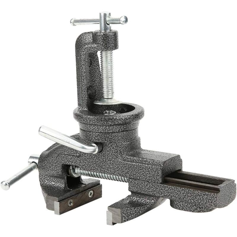 Treetalk - tau de table 80 mm avec tête de serrage rotative à 360 ° pour matériel d'outil, fixation - Étau rotatif en fonte