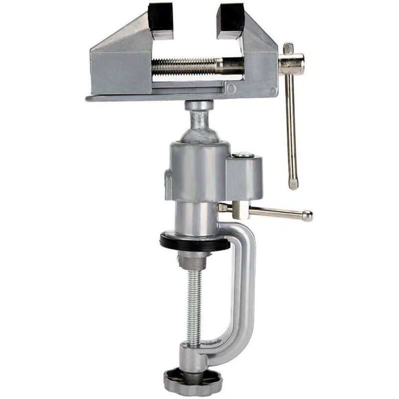 Etau de Table Etau d'Etabli 360 Degrés en Alliage d'Alluminium Mini-étau Réglable avec Pince Pour Banc de Travail