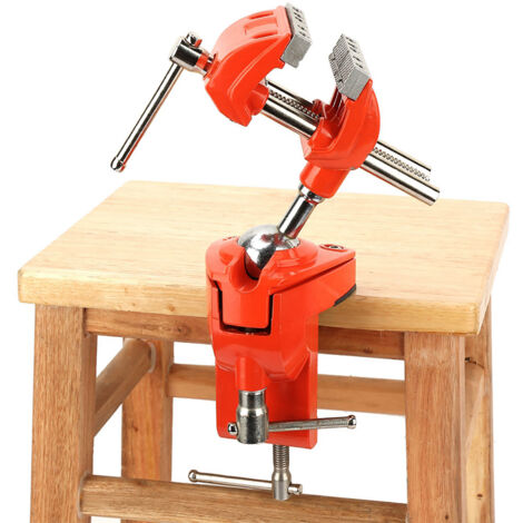 Étau de Table Mini 360° Rotatif, Mâchoire Réglable 70mm pour Établi de Travail du Bois