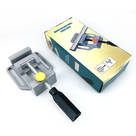 Étau de Table Miniature en Aluminium – Mors Parallèles, Fixation Rapide à 90° et Compatible avec Perceuse