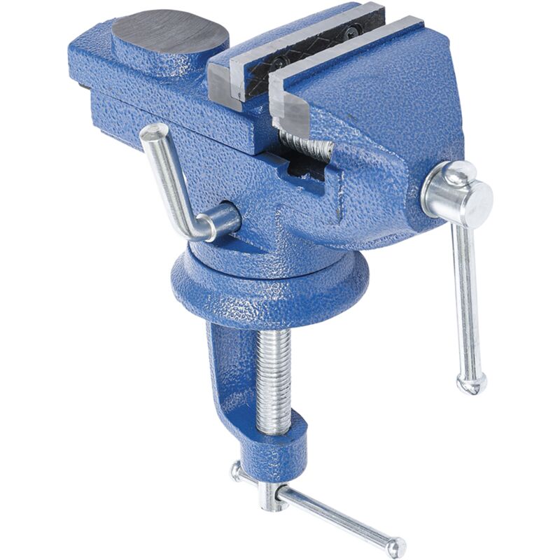 Etau de table tournant 360° avec enclume fixation rapide et serrage par griffe