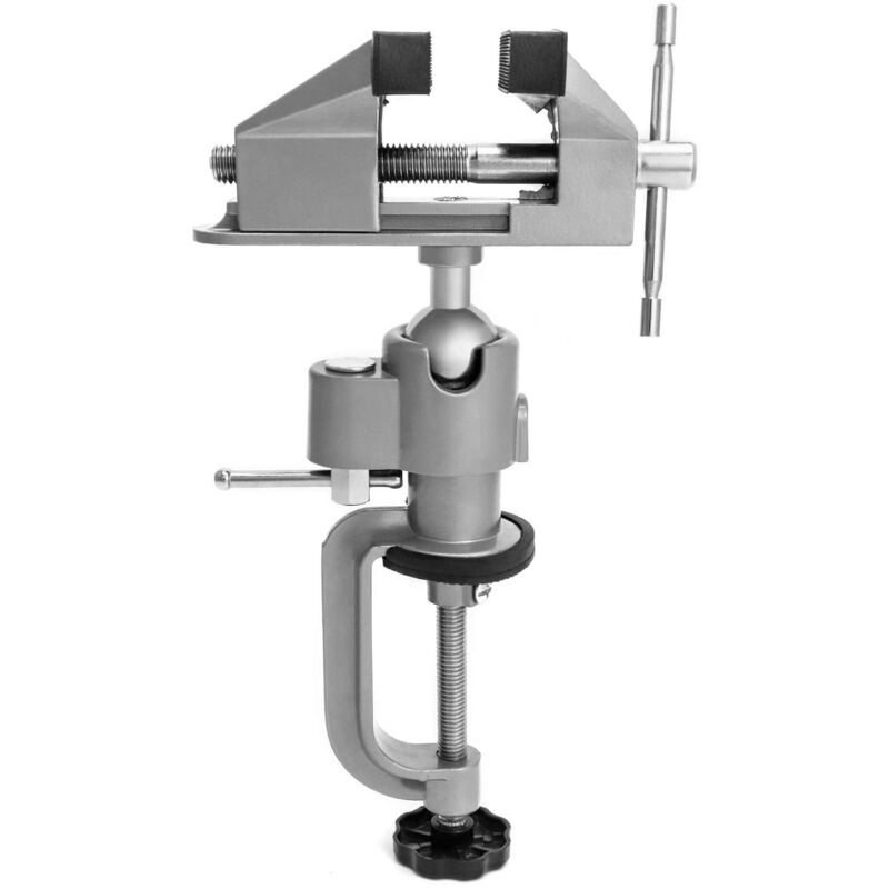 Lifcausal - tau de table universel avec tête pivotante à 360 degrés pour l'artisanat, la peinture, la sculpture, l'électronique, la soudure, étau de