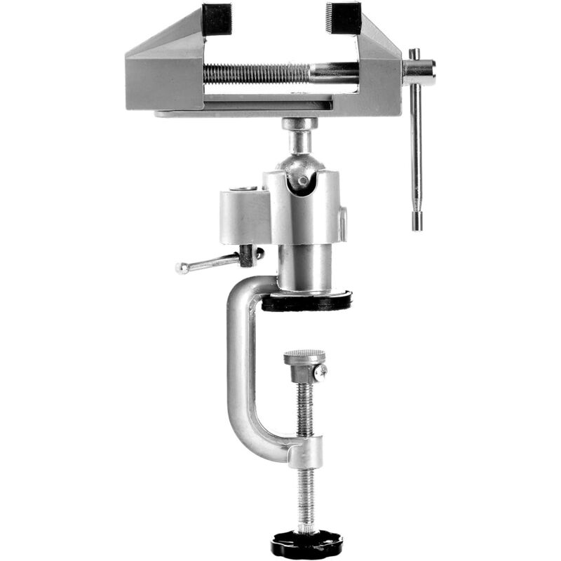 Tau de table universel pivotant de 7,6 cm - Rotation à 360° - Étau universel portable pour le perçage, le travail du bois, la peinture, la