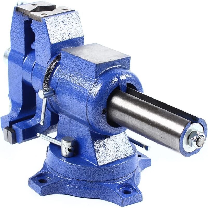 Senderpick - Etau d'établi 100/150 mm, orientable sur 360°, professionnel, multifonctionnel, parallèle, mors en acier (100/150 mm)
