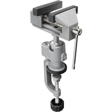 Étau Établi Orientable 360° - Système Universel - Rotule Pivotable 135° - Ouverture de 0 à 55 mm - Aluminium et Acier Carbone