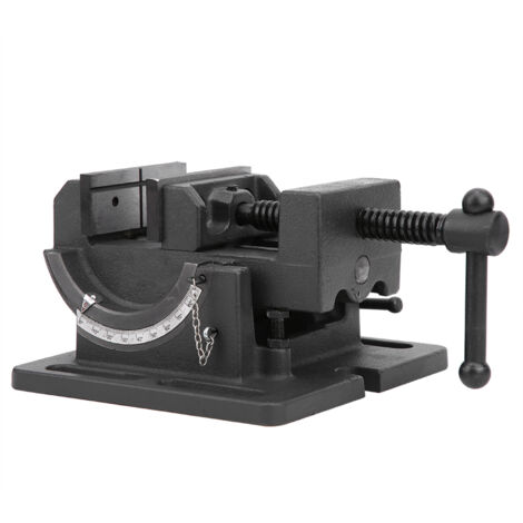 Étau inclinable 3" pour perceuse, fonte résistante et finition anti-corrosion - outil d'atelier indispensable.