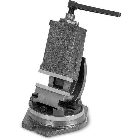 Ètau inclinable pour perceuse avec Base tournante (100mm Largeur de mâchoire, 80mm Ouverture de mâchoire, 42mm Profondeur de mâchoire, 0° - 90° inclinable, 360° tournant, Acier moulé)