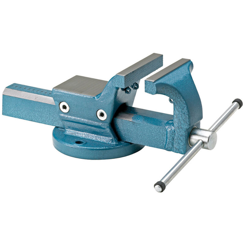 Etau parallèle, enclume de grande taille, avec support pour fixation de mâchoires de serrage orientables et interchangeables, Larg. : des mors : 140