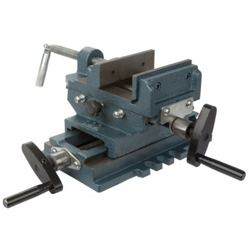 Toolland Étau transversal, en fonte de haute qualité, serre-vis solide, ouverture de 83 mm