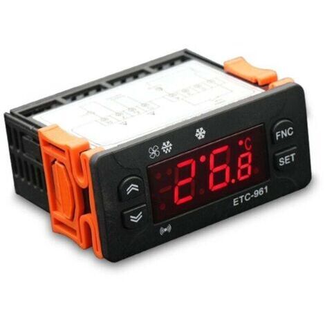 ETC-961 Termostato, Regulador de temperatura, Control de humedad, Termómetro, Higrómetro, Alarma, Refrigeración, 220 V, Sensor