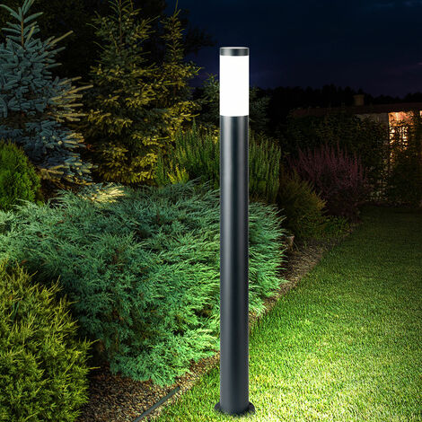 Etc-Shop – Lampadaire d'extérieur anthracite 110 cm – Acier inoxydable IP44 – Douille E27 avec ampoule LED incluse – Éclairage allée et terrasse