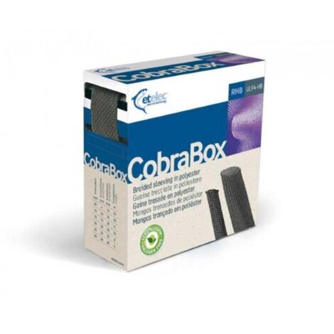 Etelec dispenser guaina trecciata 10 in poliestere grigio cobrabox10 cobrabox 10/20 m. gr box guaina trecciata
