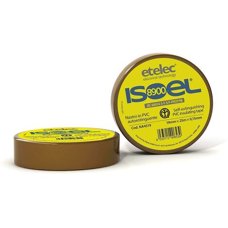 Etelec isoel 19bw 19mmx25m s=0.15mm marrone na4519
