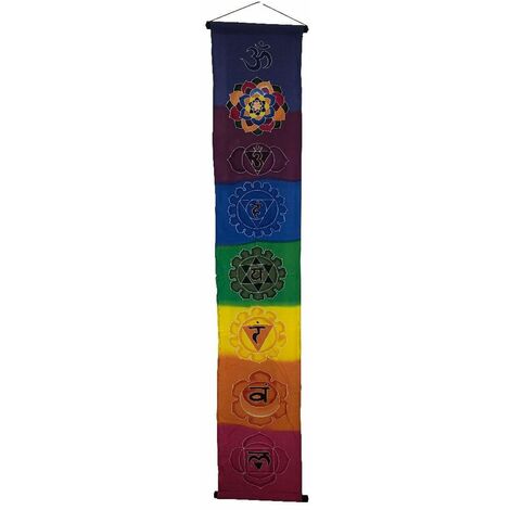 Étendard à suspendre Chakras 33 x 180 cm