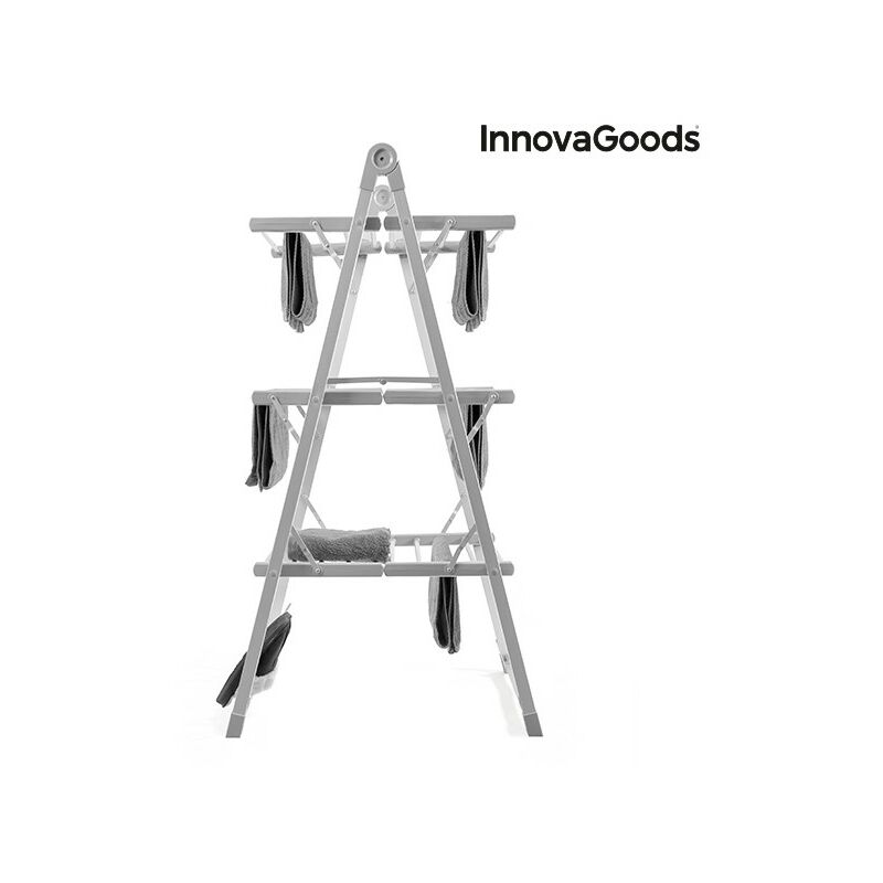 Étendoir à Linge Électrique Pliable Compak InnovaGoods 300W Gris (30 Barres) Étendoir à Linge Électrique Pliable Compak InnovaGoods 300W Gris (30 Barres)