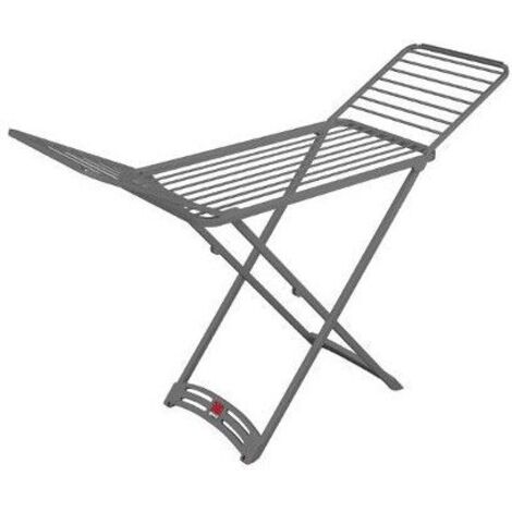 Étendoir à linge extensible 20m – 182x55x88cm – 100% résine – Pour intérieur et extérieur – Pieds antidérapants et roulettes – Gimi