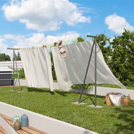 Etendoir à linge extérieur Trigano Windy Gris - 60m de fil